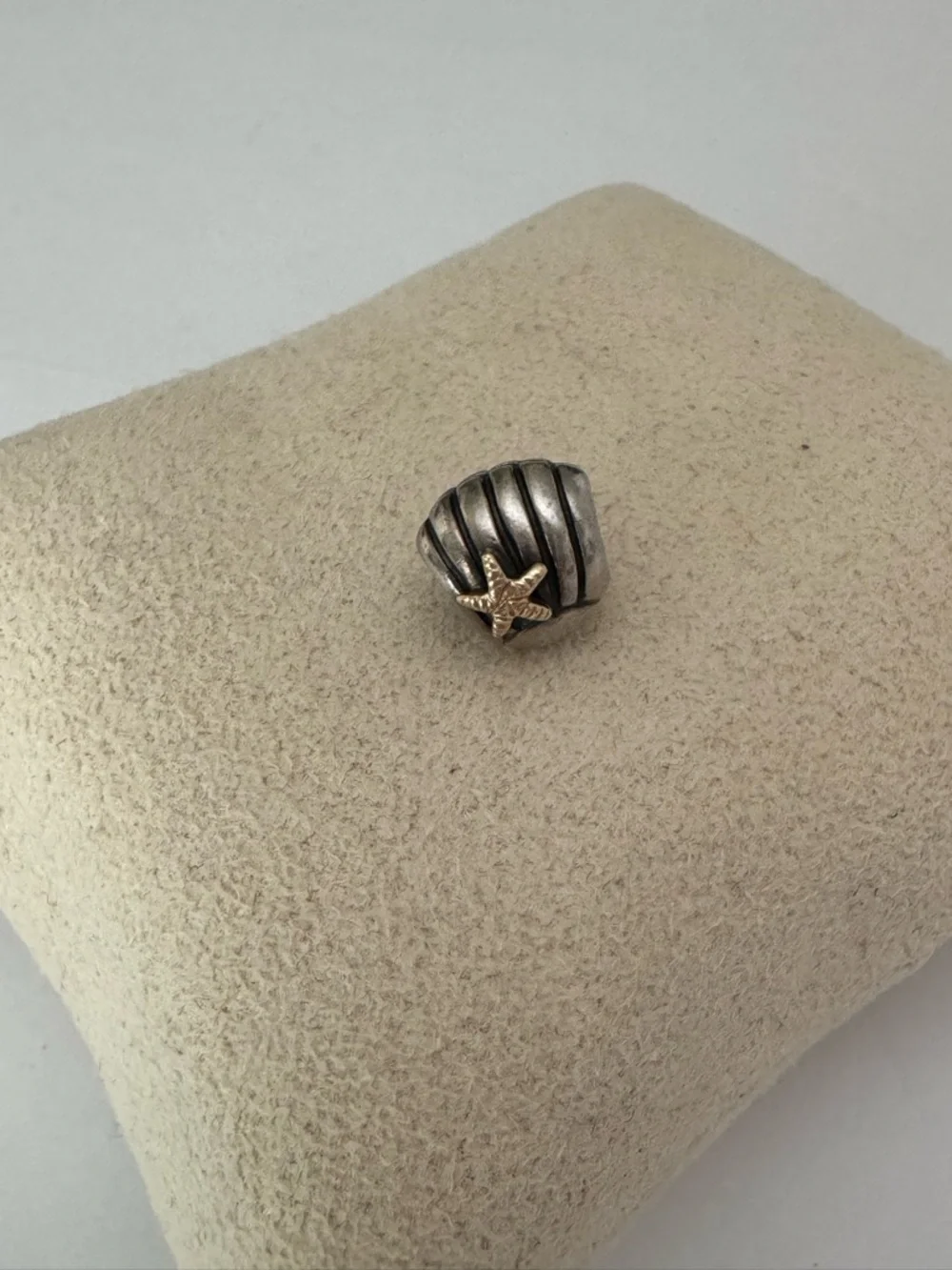 Pandora 790249 Retired Seashell Starfish Charm 925 Sterling 14K Gold - Picture 5 of 11